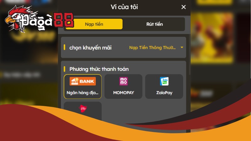 Các điều kiện cần thiết để nạp tiền Đá Gà 88 thành công