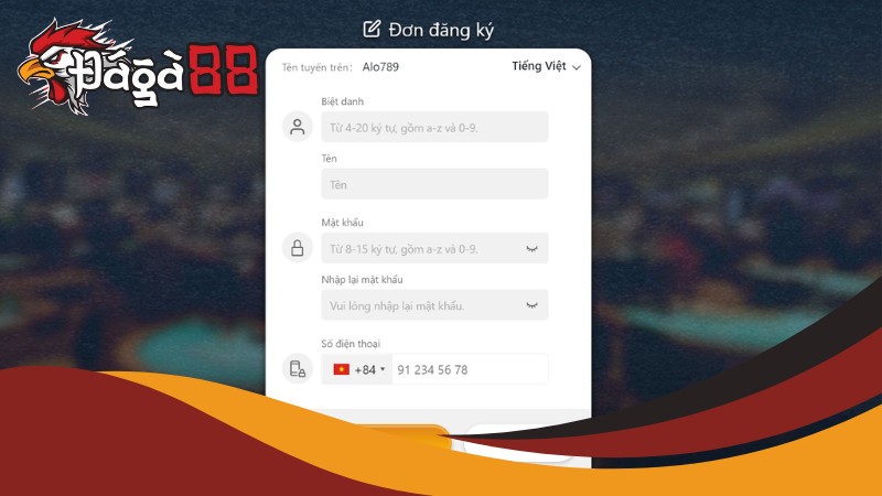 Hướng dẫn chi tiết từng bước đăng ký Đá Gà 88