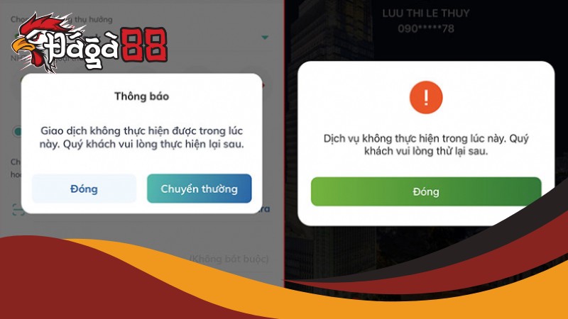 Vấn đề với ngân hàng hoặc phương thức thanh toán